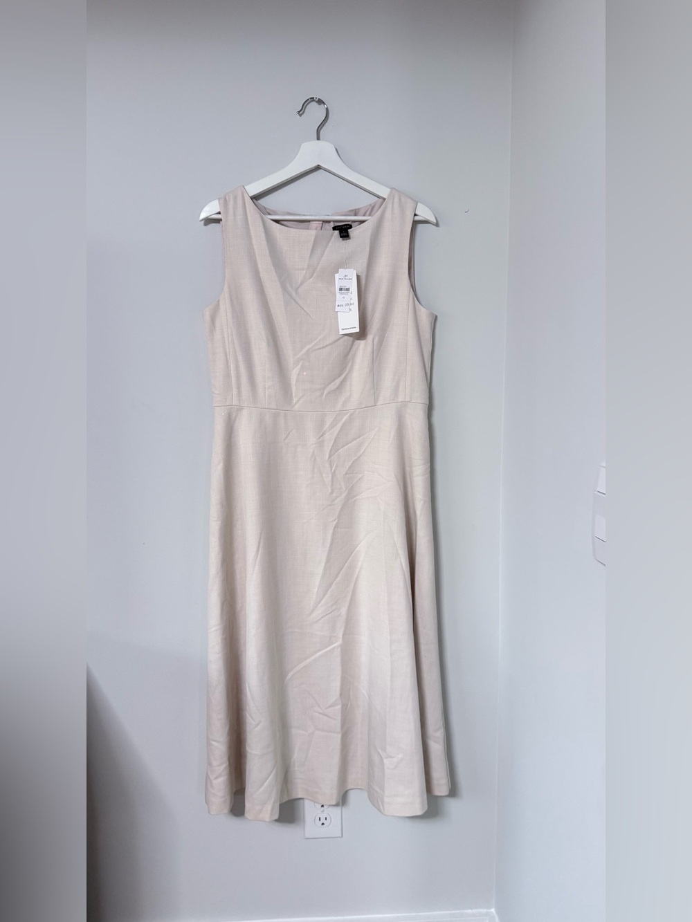 NWT Ann Taylor Women 10 Bi-Stretch Sleeveless Midi Dress Suiting Office Career